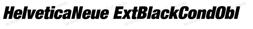 HelveticaNeue ExtBlackCondObl 黑字体转换
